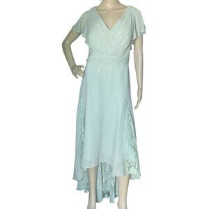 JJs House Formal Dress Gown Size 18W Green Celadon Bridesmaid Mom Wedding Prom
